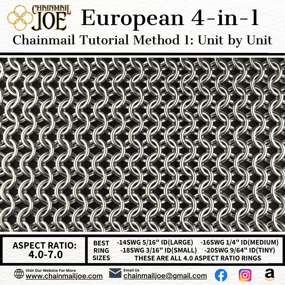 Chainmail Joe European 4 in 1 Tutorial #1 - Unit-By-Unit Method